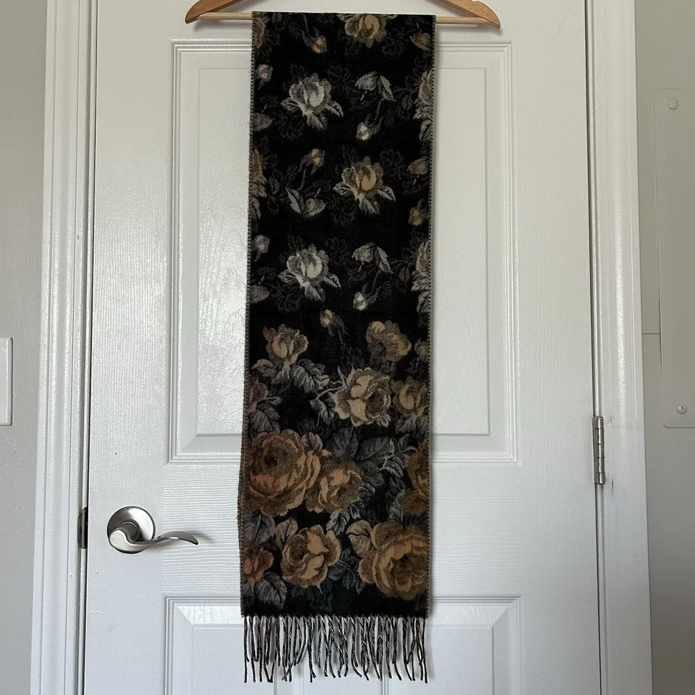 Eden 100% Pure Cashmere Floral Print Scarf